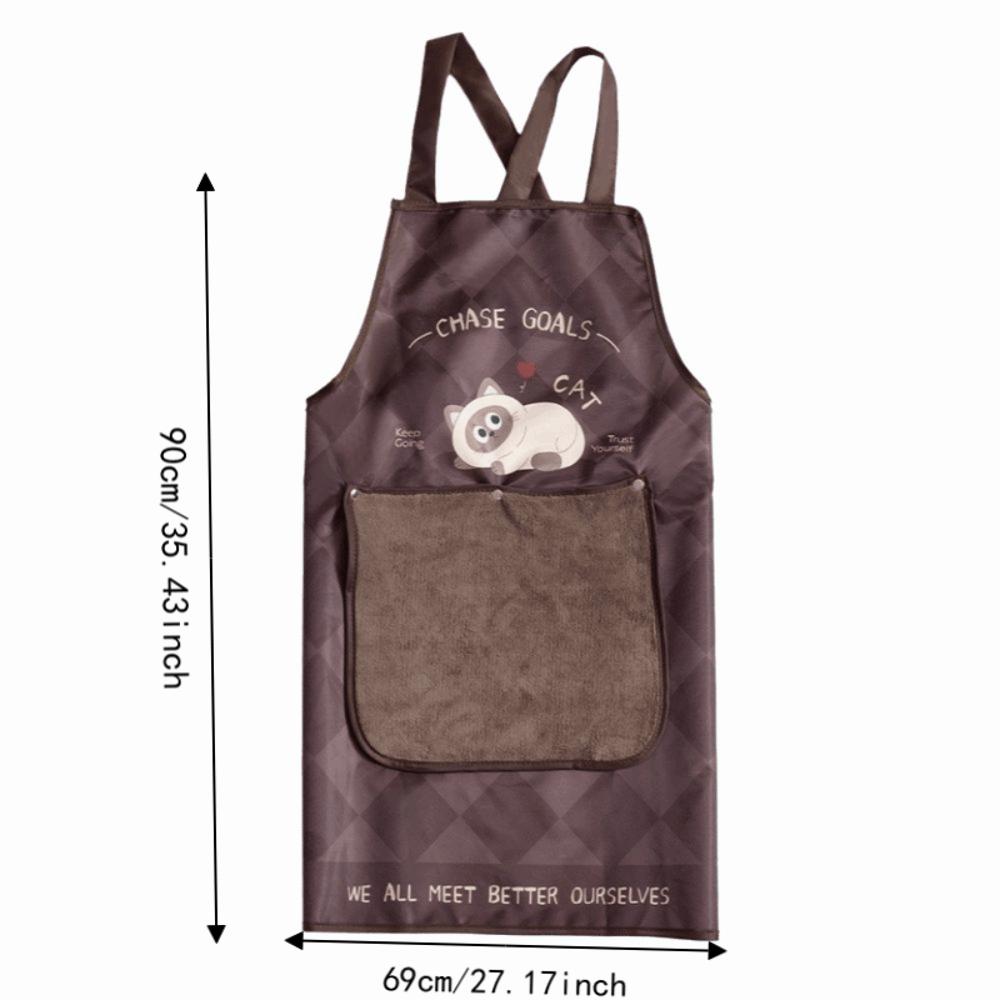 Cartoon Chef Cooking Apron Detachable Hand Wipe Catering Work Clothes Professional Chef