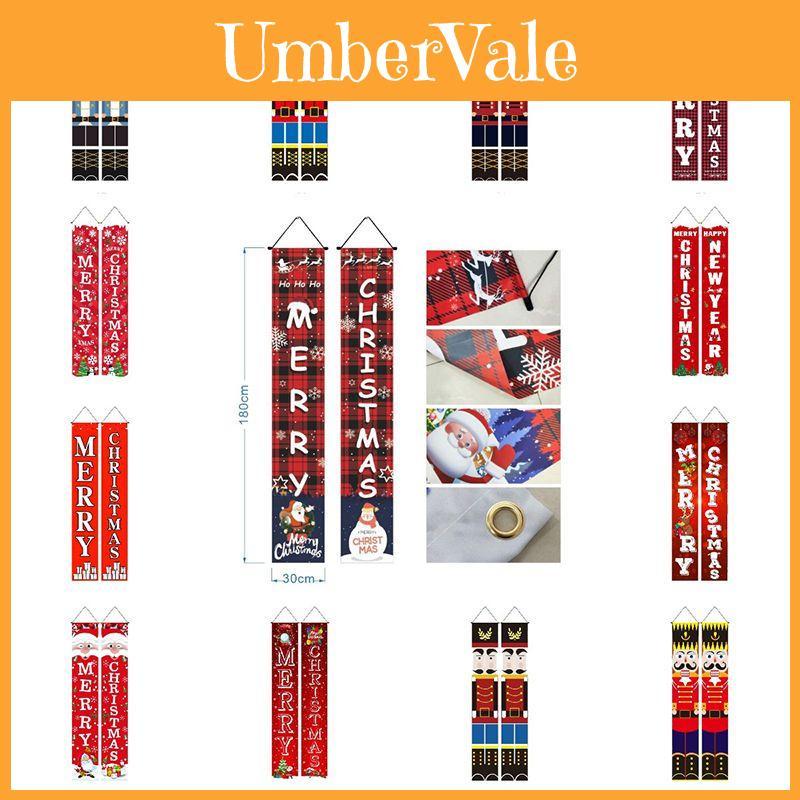Festive Nutcracker Christmas Decoration Hanging Door Banner Soldier Character Porch Sign