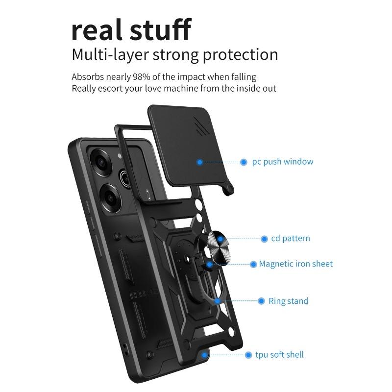 Защитный чехол для камеры Tecno POVA 6 Pro Pova6 TECNO POVA 5 Armor Hybrid Ring Back Cover