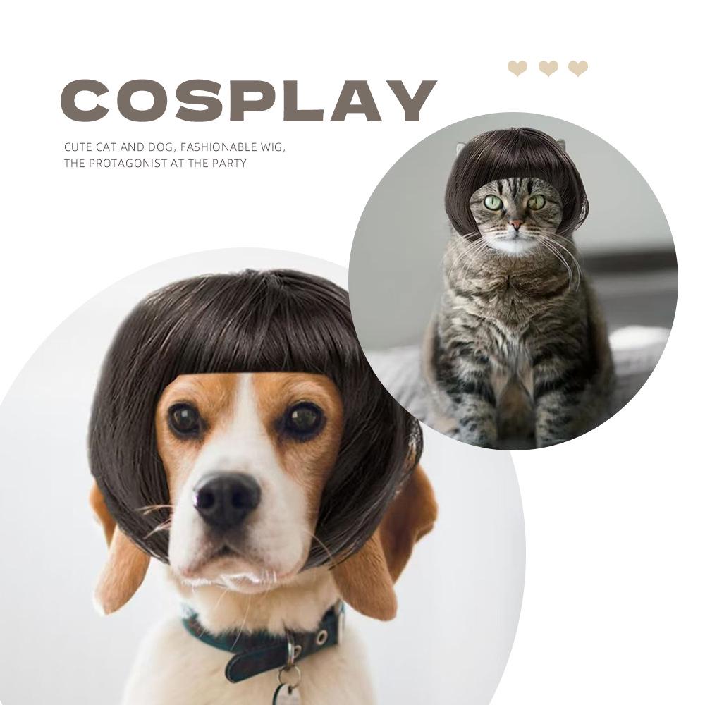 Парик для собак с ушками Pet Bob Cat — идеальный вариант для праздничных вечеринок!