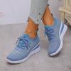 Women's Sneakers Shiny Rhinestone Wedge  Breathable Knit Non Slip Walking Shoes Woman Plus Size Fashion Thick Sole White Sneaker
