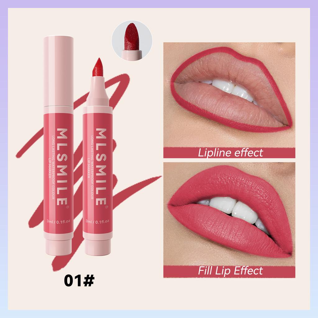 Lipstick Pencil Waterproof Sexy Red Nude Purple Matte Tint Lipstick Lasting Lip Liner Pen Longlasting Makeup Cosmetic