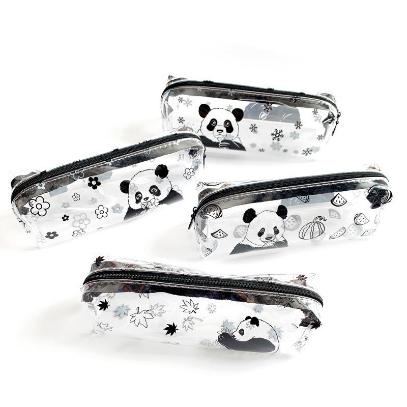 Transparent Zipper Pencil Case Pen Bag Cosmetic Makeup Pouch Sundries Organizers Stationery Gifts School Supplies