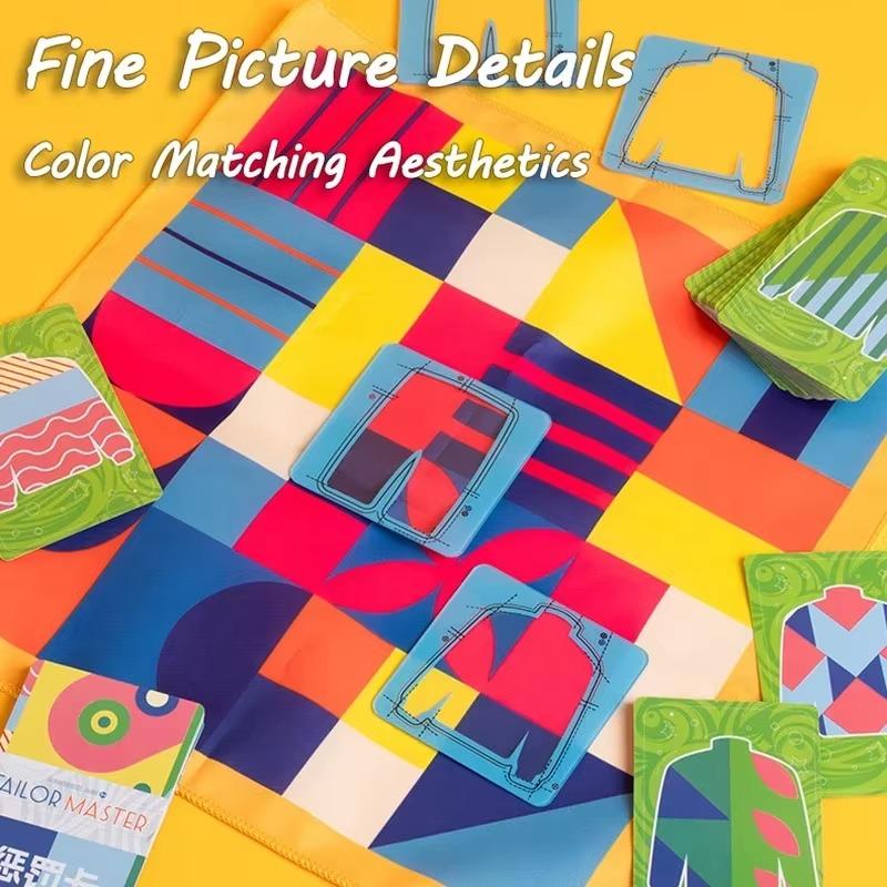 Tailor Master, Children's Educational Thinking Concentration Training Toy Graphic, Color Matching Double Battl E Table Game