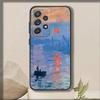 Чехол Art M-Monet Claudes для телефона Samsung S 25, 24, 23, 22, 30, 21, 10, 9, Ultra, Plus, Lite, FE, 4, 5 G, мягкий черный.