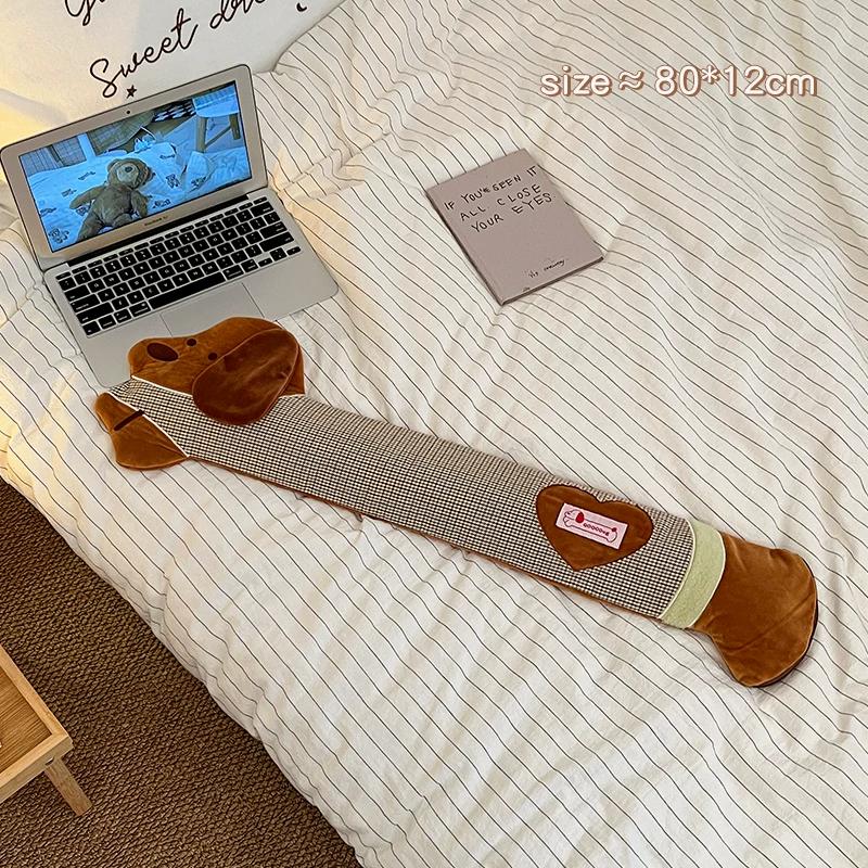 Long Hot Water Bag Cute Plush Water Injection Hot Water Bag for Girls Foot Warmer Heating Pad for Belly Hot Compress