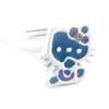 [R8347] - Children's Ring 'Hello Kitty' Blue - 10x10 Mm