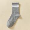 Male Spring and Summer Stripe Two Bar College Style Leisure Sports Tube Socks
