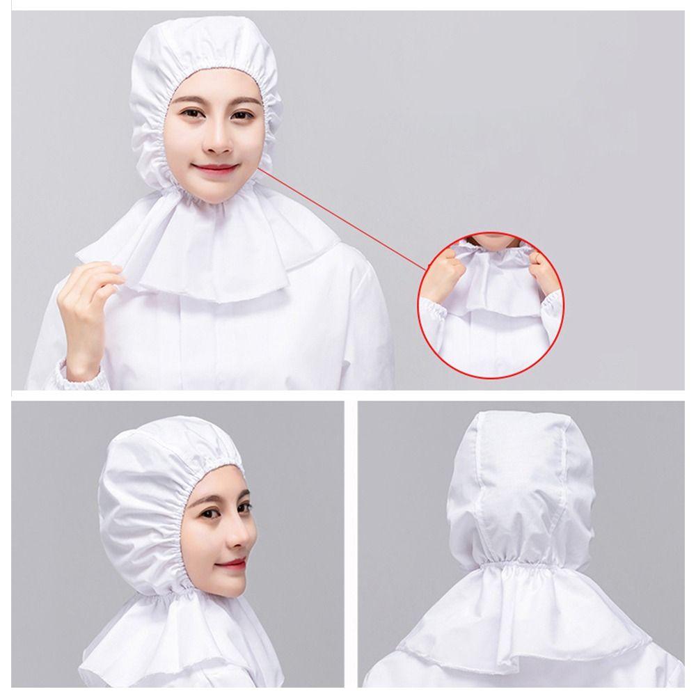 Breathable Dust-free Shawl Hat Solid Color Work Hat New Labor Protection Hat  Workshop