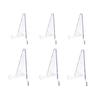 6-Piece Clear Card Stand, Easy To Use, Holds Cards, Card Holders, Racks, and Organizers for Photos, Wallets, CDs, Business Cards, Badges, and More