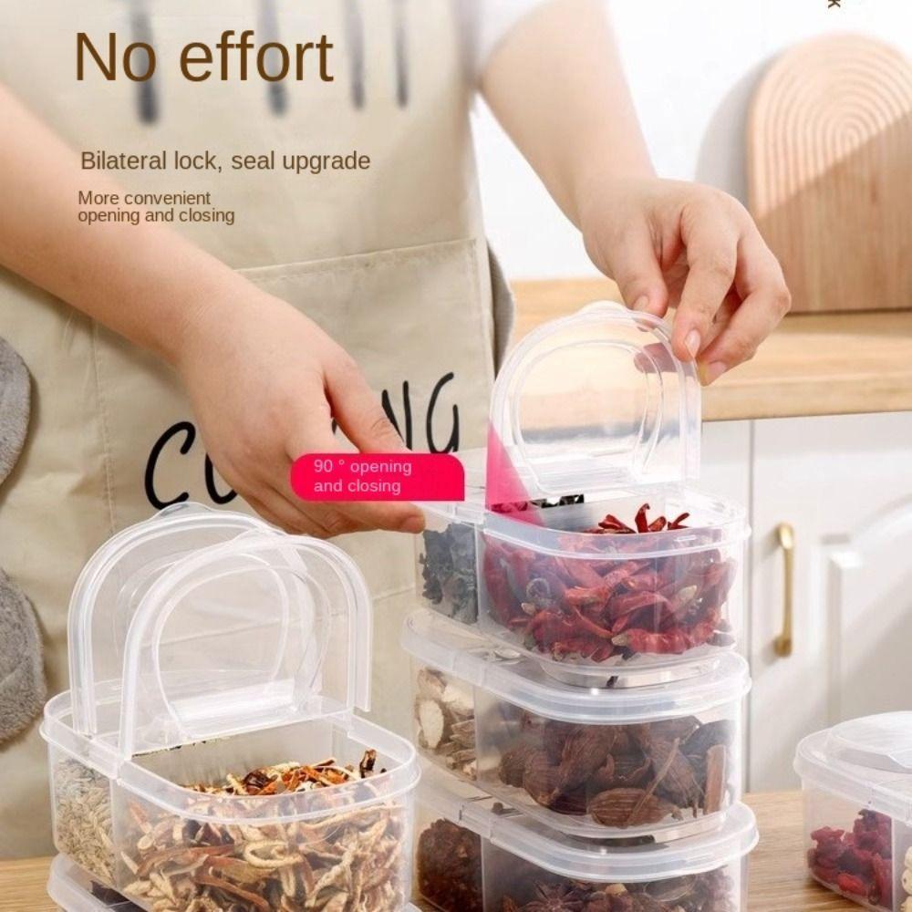 Sealed Rectangular Trasparent Crisper Plastic Food Containers Safe Condiment Boxes