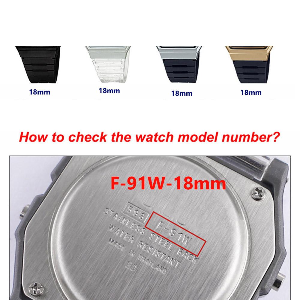 For Casio F91W W800H SGW400 F-91W F84 F105/108 A158/168 AE1200 Silicone Watch Strap Waterproof Band Replace Wrist Bands Bracelet 3
