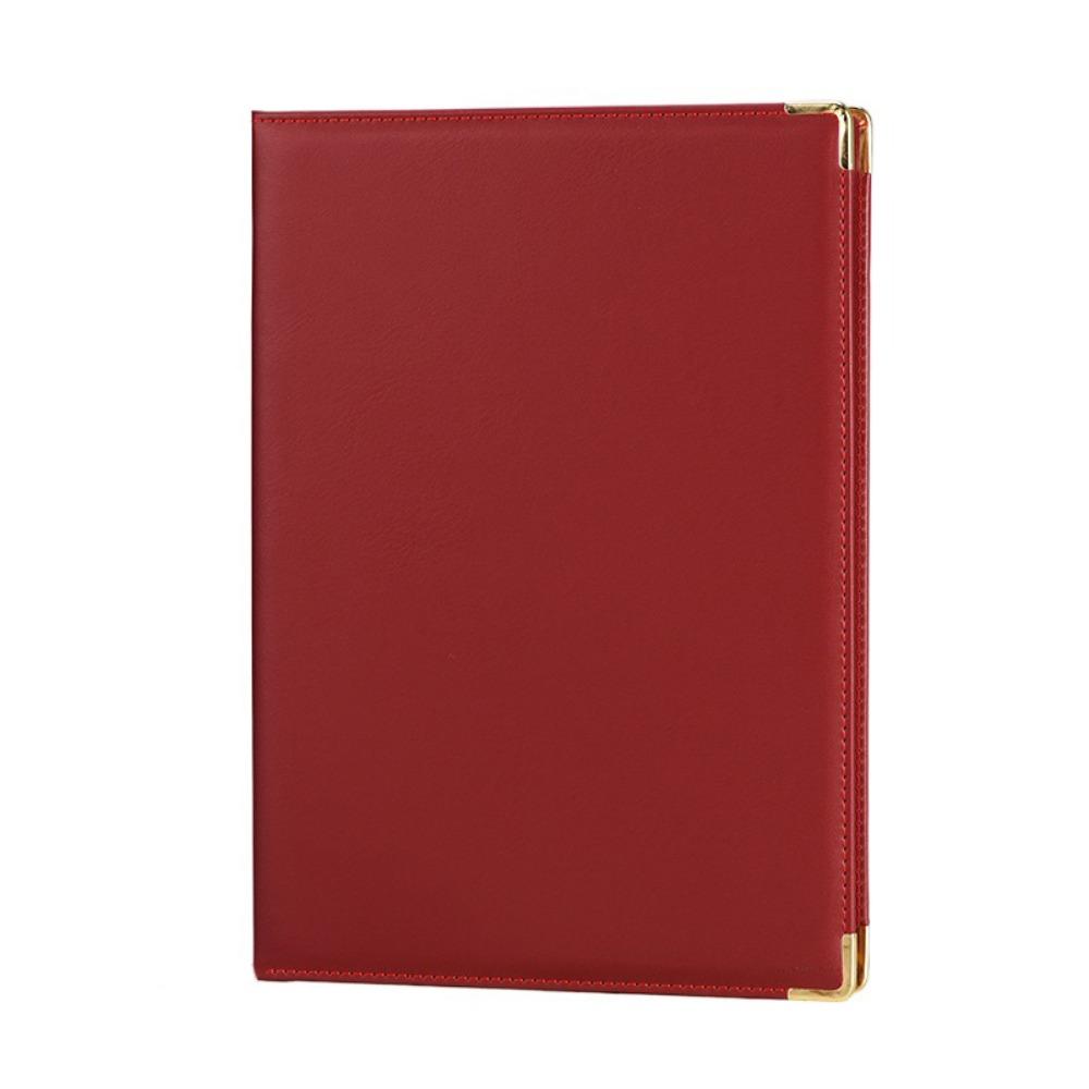 No Inserts A4 Agreement Folder PU Leather Contract Book Certificate Diploma Cover Conference