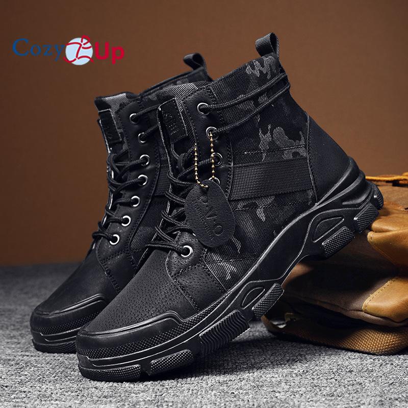 Мужские военные тактические рабочие ботинки, кожаные мотоциклетные армейские ботинки