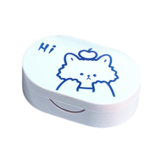 1 Set Contact Lenses Organizer Creative Lightweight Plastic Cute Easy To Carry Case for Girls