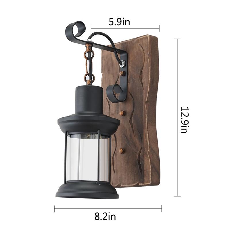 Винтажный деревянный настенный светильник E27 промышленный ресторан гостиная креативный коридор фон настенный декоративный светильник