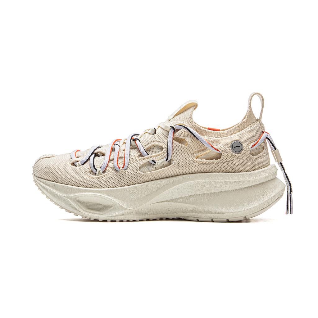 Li Ning Нескользящие, Износостойкие, Светоотражающие Низкие Повседневные Беговые Кроссовки Унисекс Жемчужно-Белые AZGV047-2