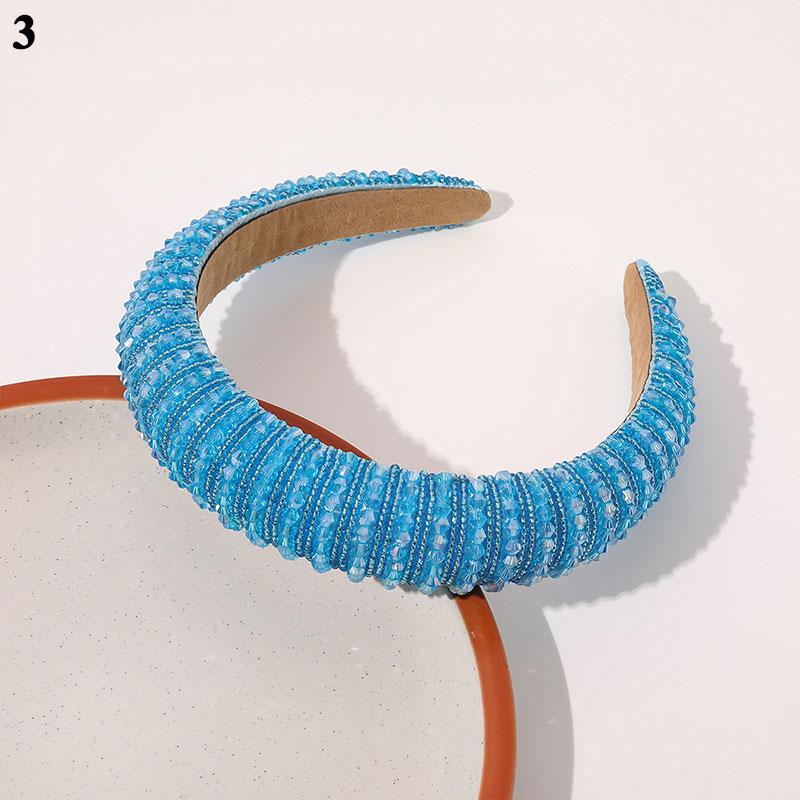 Handwoven Crystal Hair Bands From Europe And America, Women's Baroque Sponge Thickened Headband, Simple Hair Accessories