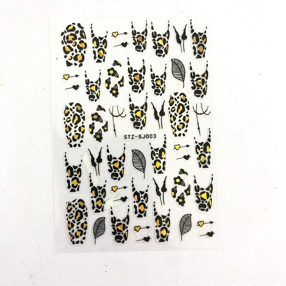 Abstract Line DIY Nail Stickers for Women Girls Nail Art Decorations Rose Gold Spring 3D Sliders for Manicure Nail Polish Decals