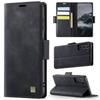 For Samsung Galaxy S21 FE 5G Case AUTSPACE A11 RFID Blocking Retro Leather Cell Phone Wallet Cover