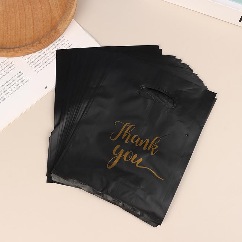 10 шт. Мини-спасибо, пластиковые подарочные пакеты, многоразовые праздничные пакеты, пластиковый подарочный пакет
