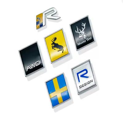 3D Металлическая Хромированная Эмблема R Design AWD Флаг Швеции Лось Олень Задняя Крышка Багажника Крыло Боковой Значок Наклейка Для V40 XC60 XC90 C30 V60