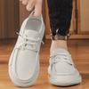 Белые Мужские Повседневные Туфли из Натуральной Кожи Ручной Работы Дизайн Мужская Мода Улица Молодежь Прилив Мужская Обувь для Скейтборда Класс Повседневные Плоские Туфли