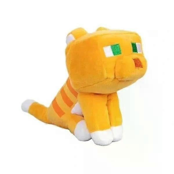18 Cm Hero Minecraft Ginger Cat Sitting Yellow Plush Soft Toy New_Super Gift