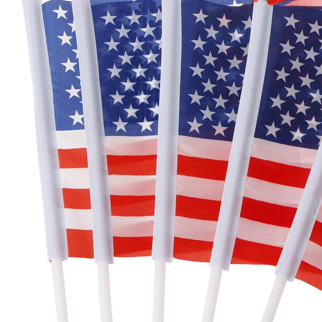 5 шт. Мини американские национальные флаги США США, размахивающие рукой, маленькие, для баннерных шестов
