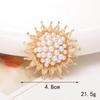 Brooch High-End Sense Niche High-End Women'S Silk Scarf Buckle Alloy Corsage Small Fragrant Wind Pearl Rhinestone High-End