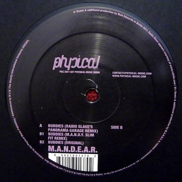 12-дюймовая пластинка M.A.N.D.E.A.R. - Buddies GPM137 Get Physical Mu 2011 Германия Танцевальная и Электронная Б/У