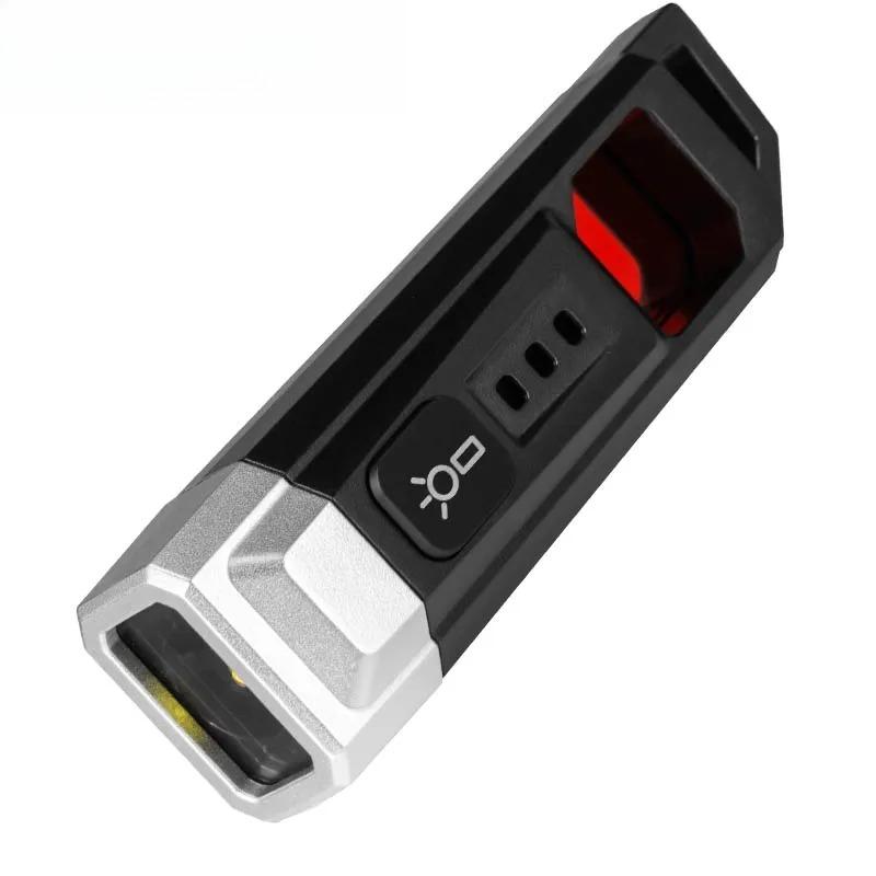 Мини брелок-фонарик EDC, перезаряжаемый светодиодный портативный фонарь, аварийный, для обнаружения скрытых камер, фонарик для самообороны