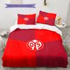 FSV Mainz 05 Pattern Bedding Quilt Set  Home Decoration  Gift (1 * duvet cover + 2 * pillowcase  without core)