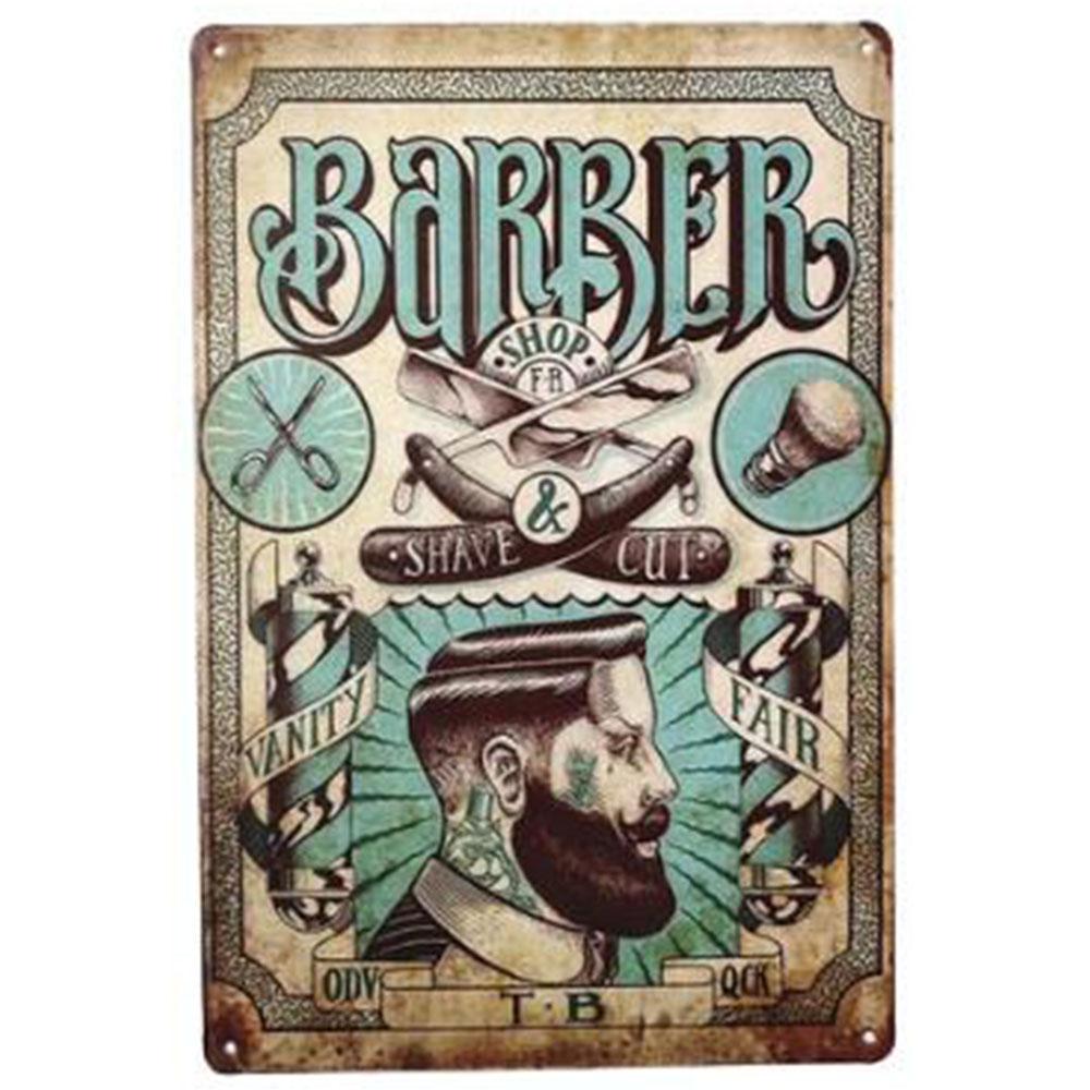 Ретро-постер для парикмахерской, винтажные металлические жестяные вывески, доска для украшения стен парикмахерской, жесть 20x30 см