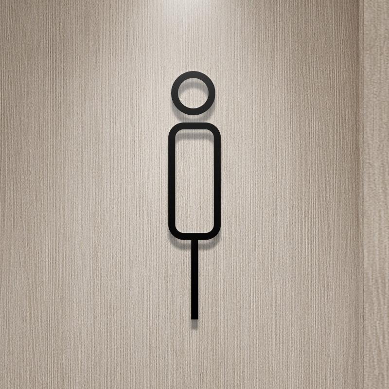 Торговые центры Офис Туалет Табличка Акриловая 3D Наклейка на дверь туалета Наклейка на стену Туалет Вывеска Арт Отель Домашний декор