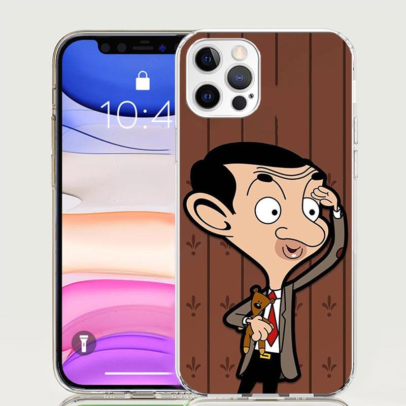 Mr B-Bean Cartoon Phone Case For iPhone 18 17 Air 16 15 Plus 11 14 Pro Max 13 Mini 12 7 8 + SE Pattern Art Customized Cover 17 Air
