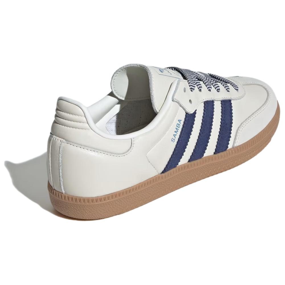 adidas Samba OG Off White темно-синие женские кроссовки кремовые прозрачно-небесные JI3907