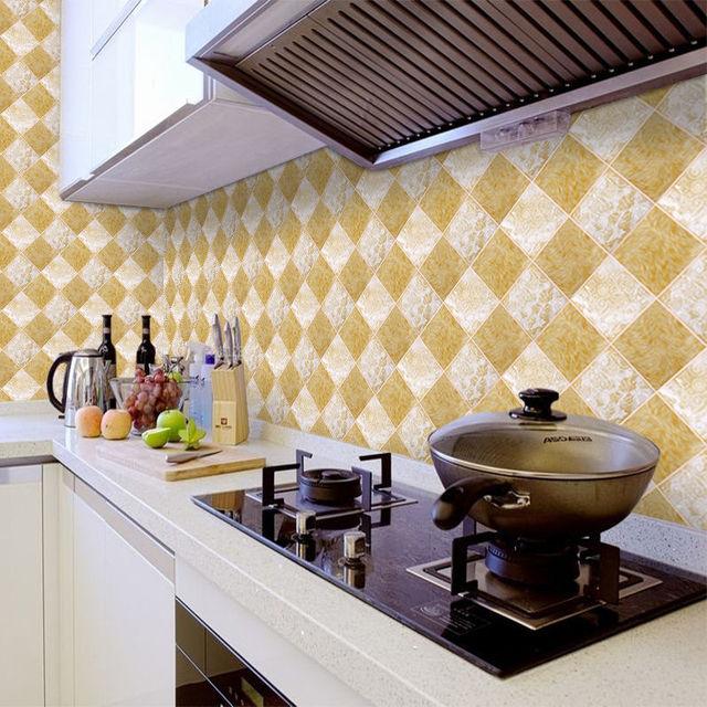 DIY маслостойкие кухонные наклейки на стену, самоклеящиеся Papel De Parede, плитка для ванной комнаты, 3D водостойкие виниловые обои для шкафа