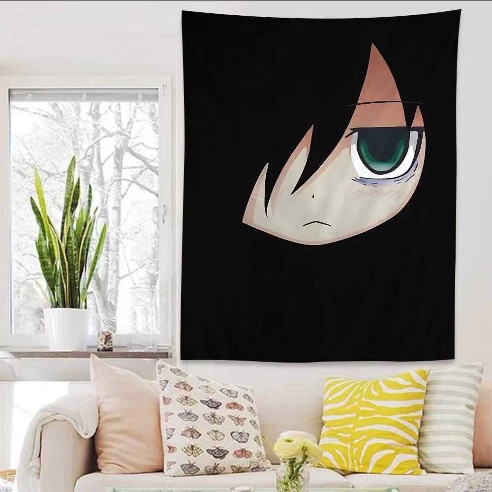 Тканевый гобелен из аниме WataMote с Томоко Куроки, красочное настенное панно, бохо-мандала, настенное искусство для дома, спальни, общежития, плоская печать