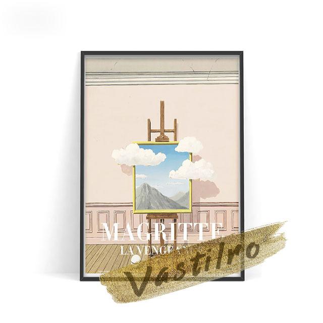Rene Magritte Surrealist Exhibition Museum Posters Cannot Be Copied Classic Canvas Painting