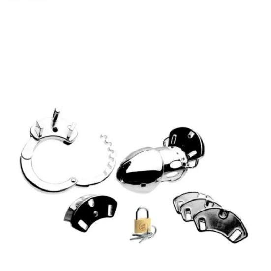 Adjustable Men's Chastity Lock Similar to Handcuffs Chastity Device
