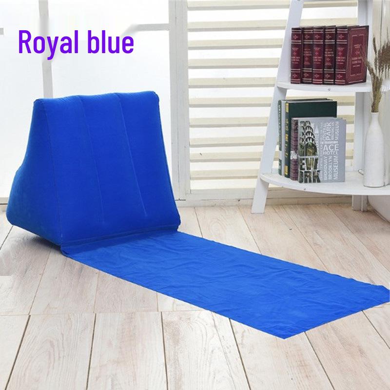 Inflatable Triangular Back Cushion Pillow - PVC Flocking Beach Mat