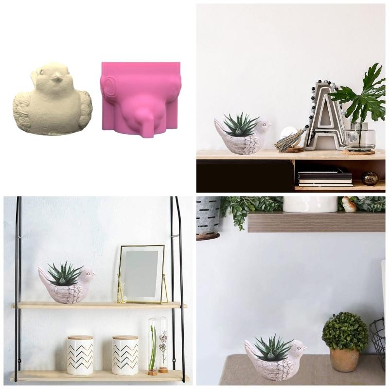 Silicone Candle Holder Moulds Bird Shaped Candle Cup Molds Candle Stand Moulds Perfect Gift for DIY Crafts Enthusiasts