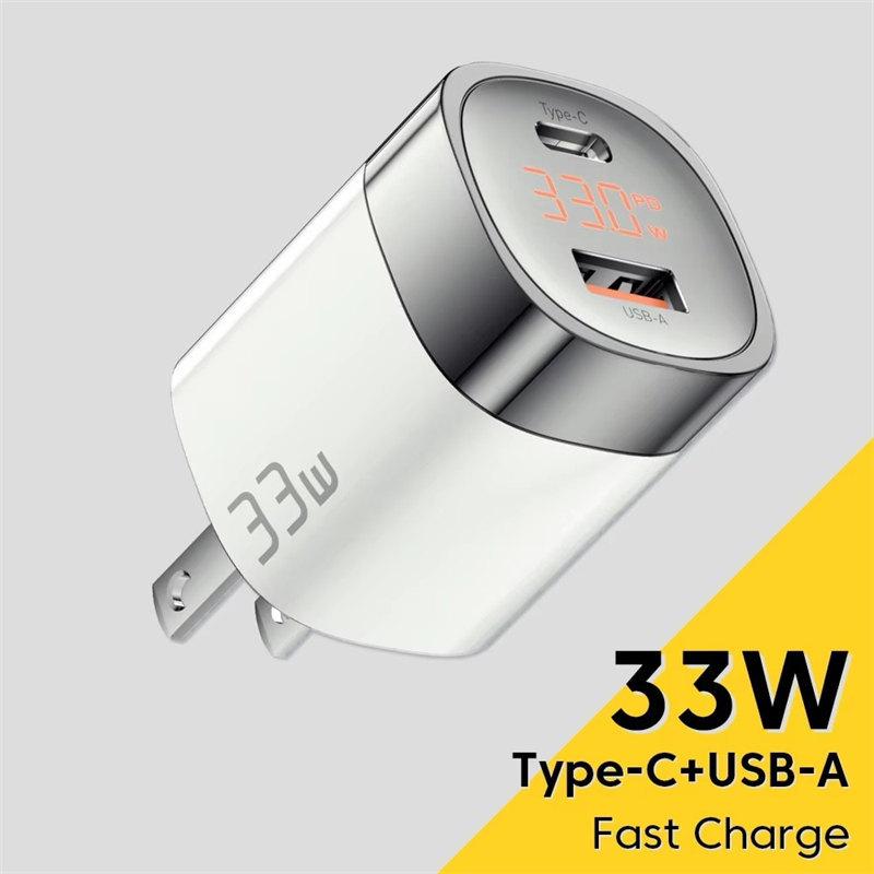 33 Вт GaN USB C зарядное устройство цифровой дисплей PD быстрая зарядка для iPhone 13 12 Max Pro iPad для Xiaomi Poco Samsung зарядное устройство Es