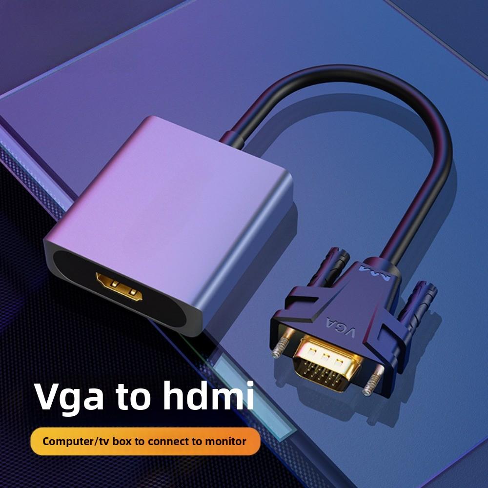 Преобразователь VGA в HDMI с поддержкой звука и питания для ПК, кабель-адаптер для монитора, передача видеосигнала