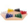 Wooden Educational Board Children Classic Halma Chinese Checkers Set Strategy Family Game Pieces