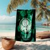 proof beach towel with SE Palmeiras logo pattern - soft,absorbent,quick-drying,machine washable - perfect for swimming,camping,bathing