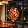 Russian New Year Party Supplies 2027 Flame Goat Static Glass Sticker, PVC Ram Window Cling for Home and Store Decoration, Removable Decor Red