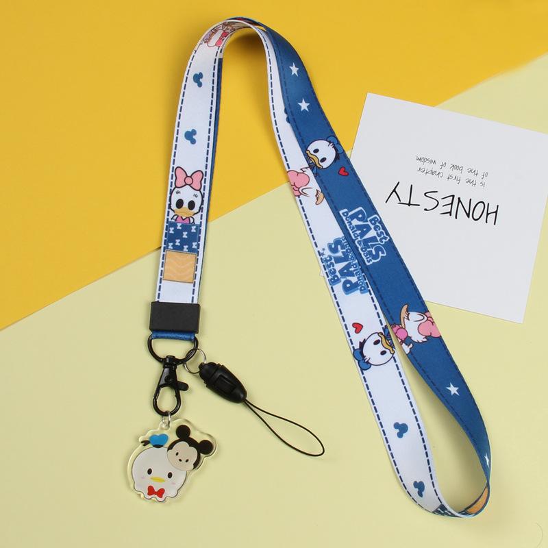 Cartoon Mobile Phone Lanyard, Cute Pendant, Wide And Flat Braided Belt, Lanyard, Key, Badge, Card Cover, Neck Lanyard.