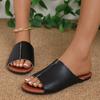 Fashion Women Shoes 2024 Hot Sale Open Toe Women's Slippers Summer Rome Solid Solft Sole Outdoor Casual Beach Flat Comfortable Slippers